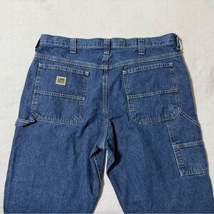 VTG Lee Jeans Mens 37x32 Blue Carpenter‎ Baggy Straight Y2K Skate Workwear